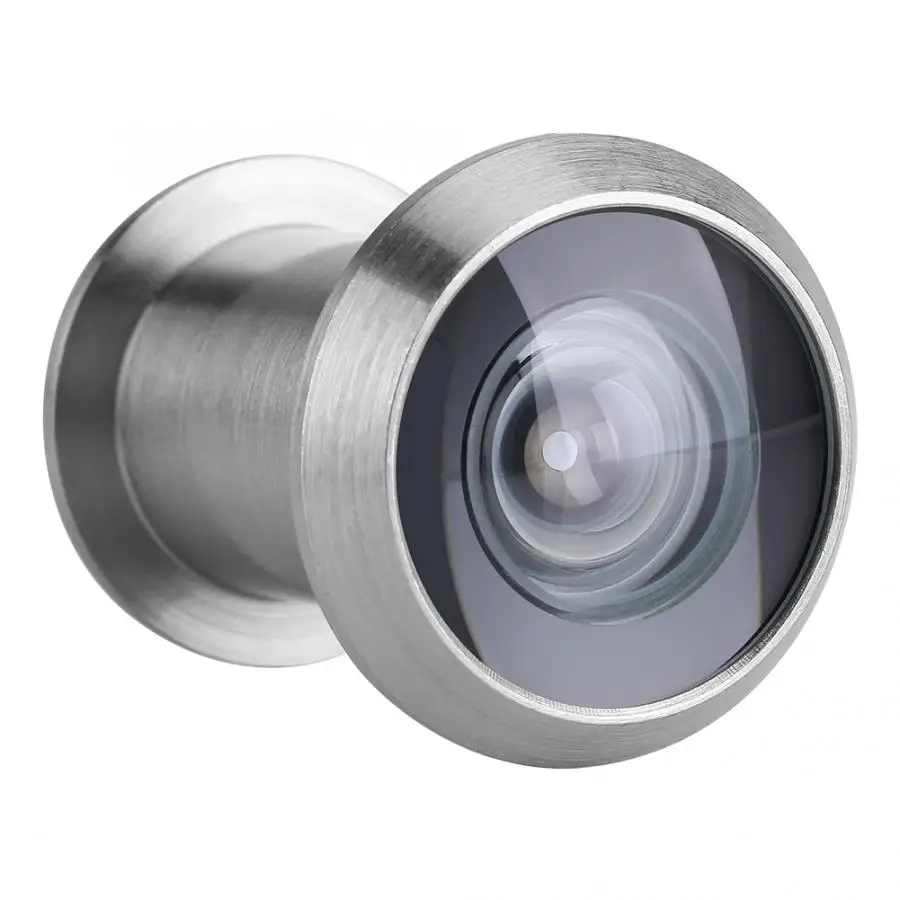 Brushed Silver 22 мм 220 градусов широкий угол объем двери зритель домашней безопасности Оптическое стекло для 35 мм до 60 мм дверного зрителя красная бронза 35~ 60 мм толщиной - Цвет: Brushed Silver
