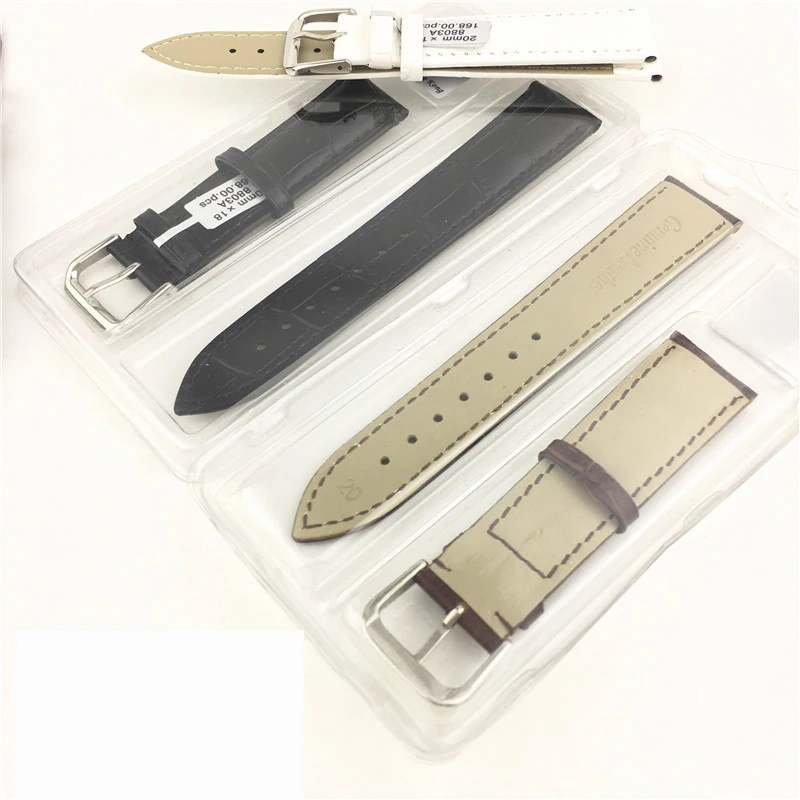 Genuine Leather Wristwatch Straps 12-26mm First layer calfskin Wristbands Easy To Install Comfortable Wear Watch Accessories