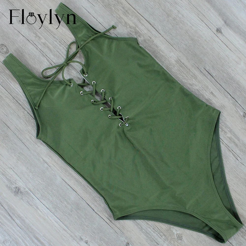 Купальный костюм Floylyn для женщин на шнуровке пикантная Слитная купальная одежда