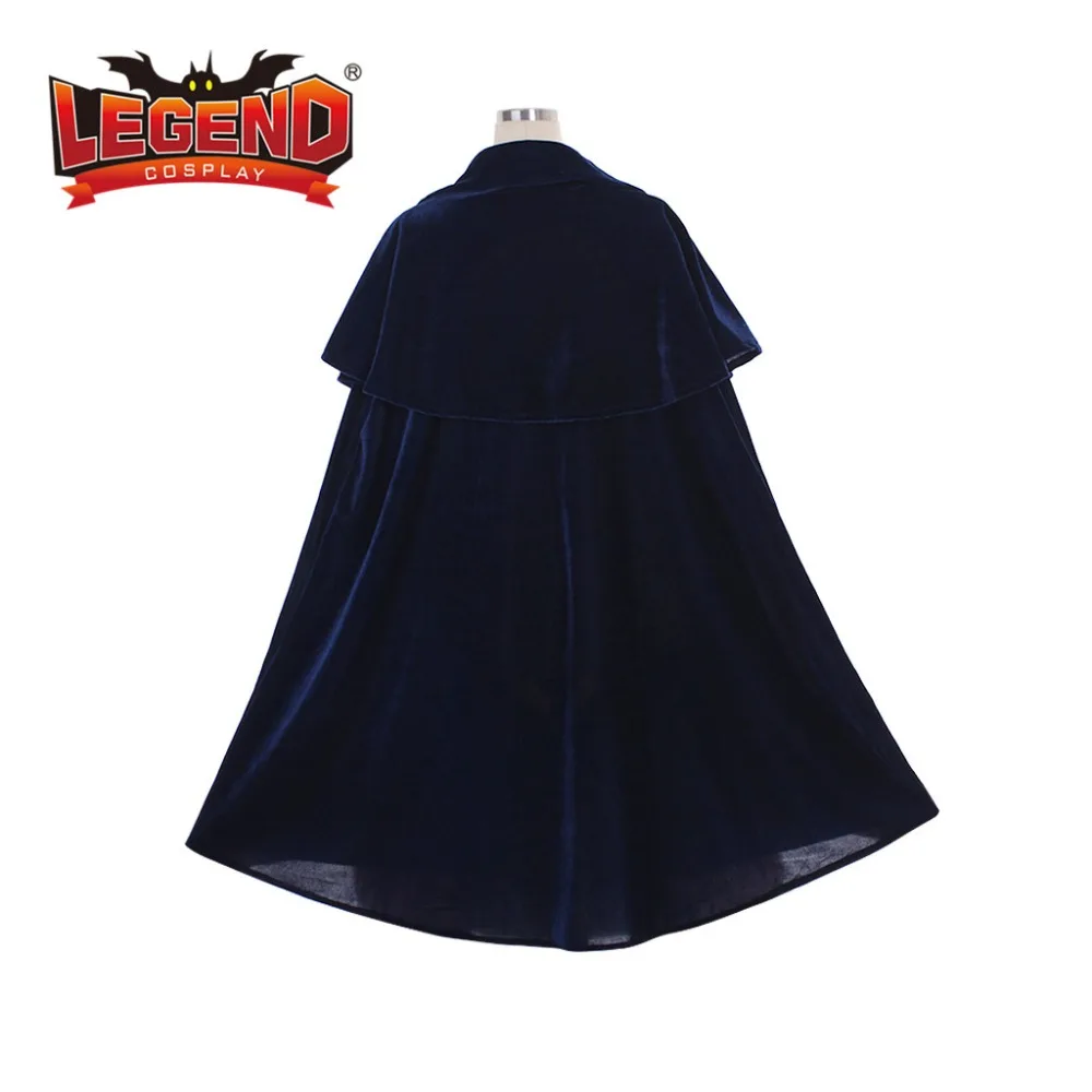 Phantom of the Opera Cape Velvet Kids Cloak Cape Blue and Black Halloween Cape Kids Velvet Halloween Vampire Cape Cloak image 3