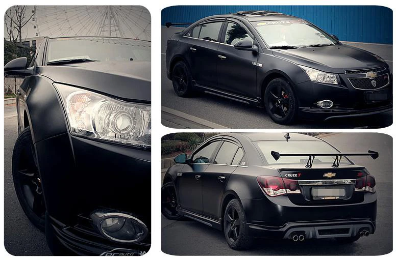 Высококачественная матовая Черная Виниловая пленка автомобильная наклейка