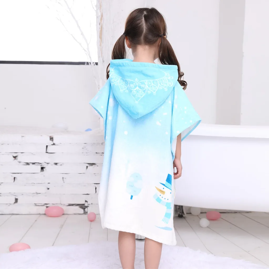 Infant baby poncho towel hooded beach towels for kid Bathrobe Pajamas Cartoon Animals baby hooded bath towel Child baby bath set