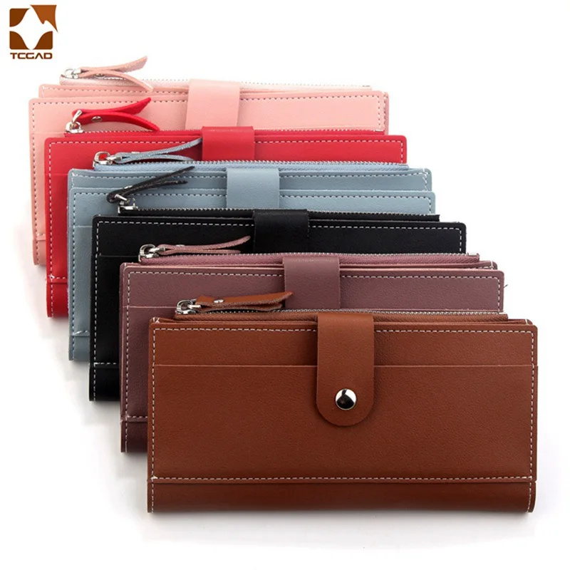 Женский длинный кошелек из искусственной кожи, красный кошелек porte feuille femme, Женский кошелек, клатч для денег, Женский кошелек billetera mujer carteras