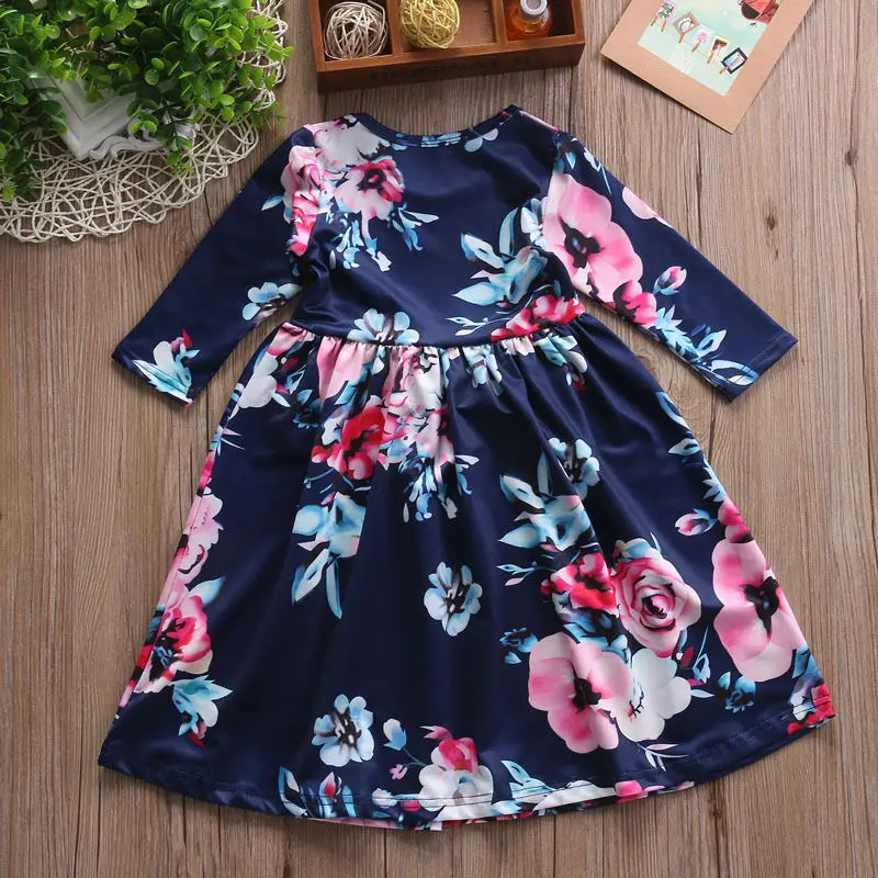 Toddler Kids Baby Girls Boho Long Foral Princess Party Dress Prom Beach Maxi Sundress Print Lovely Casual Sleeve Dresses | Детская