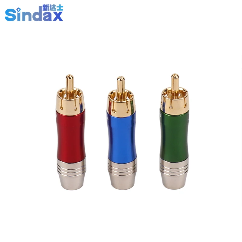 Sindax RCA разъем аудио видео Разъемы Красный Зеленый Синий адаптер позолоченный Jack 3