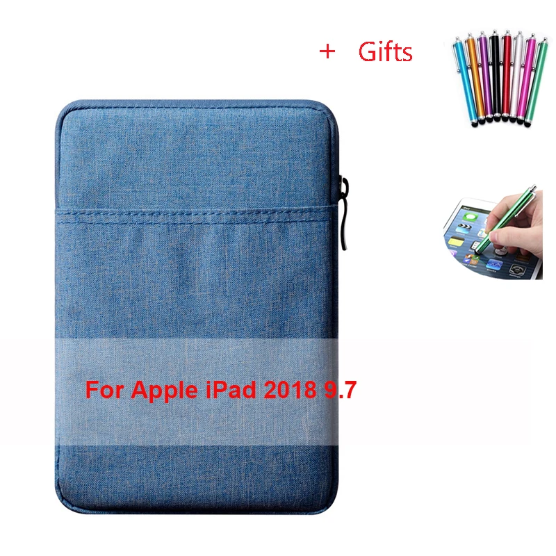 For iPad 9.7(2018) Чехол-сумка для планшета для Apple i Pad 9,7 дюймов i Pad 5 Air 1 модель A1474 A1475 A1476 9,7 ''чехол из закаленного стекла+ ручка - Цвет: For iPad 9.7(2018)