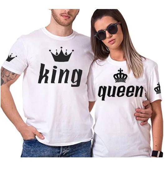 

king queen tshirt women shirt plus size couple clothes gothic harajuku tops vintage streetwear summer top fashion 2021 punk