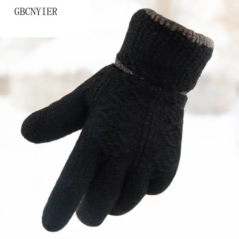 

Зимние пушистые мужские перчатки GBCNYIER шерстяные внутренние бархатные сохраняющие тепло уличные мужские перчатки подходят для холодной ме...