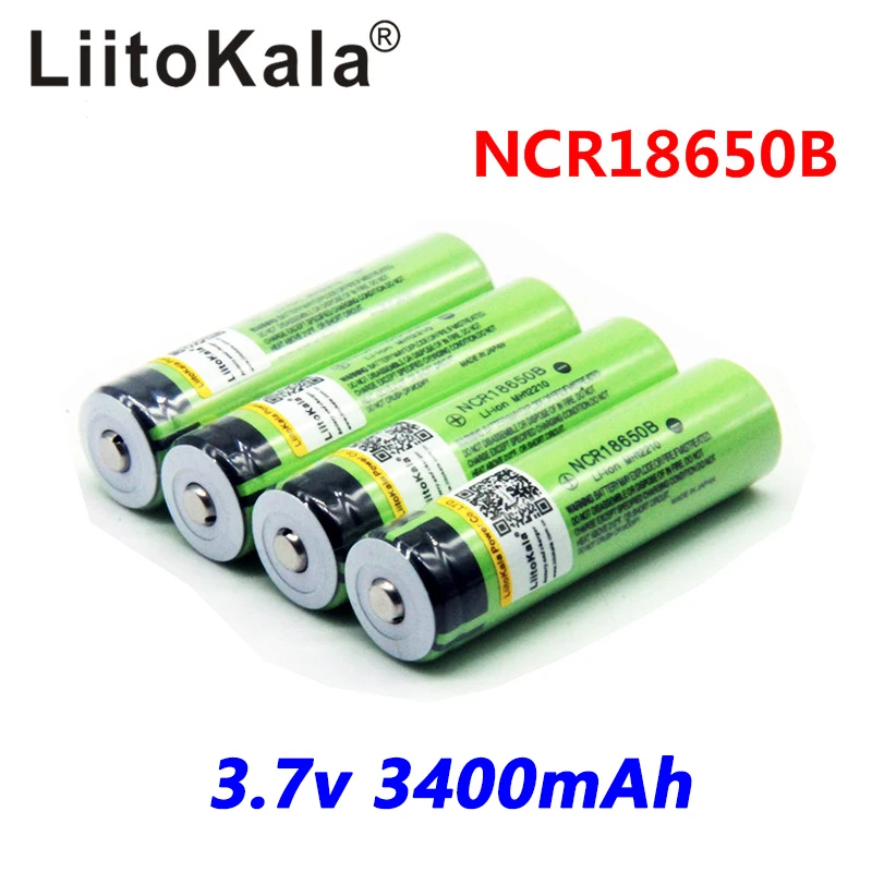 100% Оригинальные аккумуляторы LiitoKala 3 7 в для NCR 18650B 3400 мАч перезаряжаемый