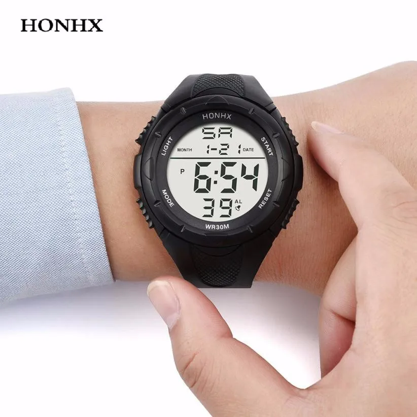 Часы наручные HONHX Мужские Цифровые модные светодиодные спортивные