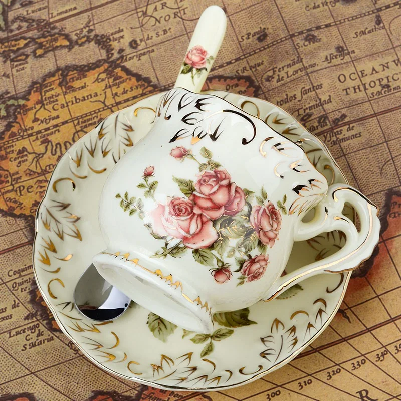 Керамические чашки в европейском стиле 3 набора креативных английской кофейной