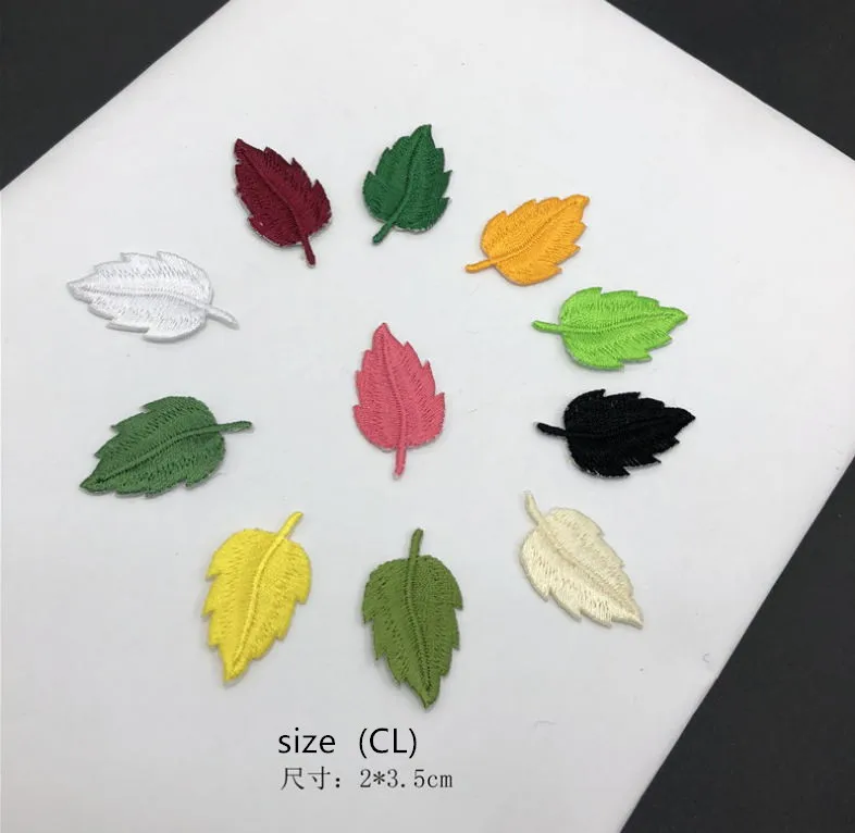 Новое поступление 20 шт. мини листья вышитые патчи железные на джинсовое пальто