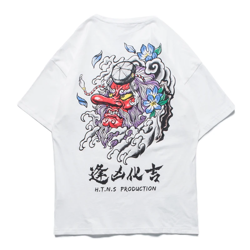 Kanji Blessed Harajuku хлопковые футболки мужские хип хоп Футболка уличная лето весна
