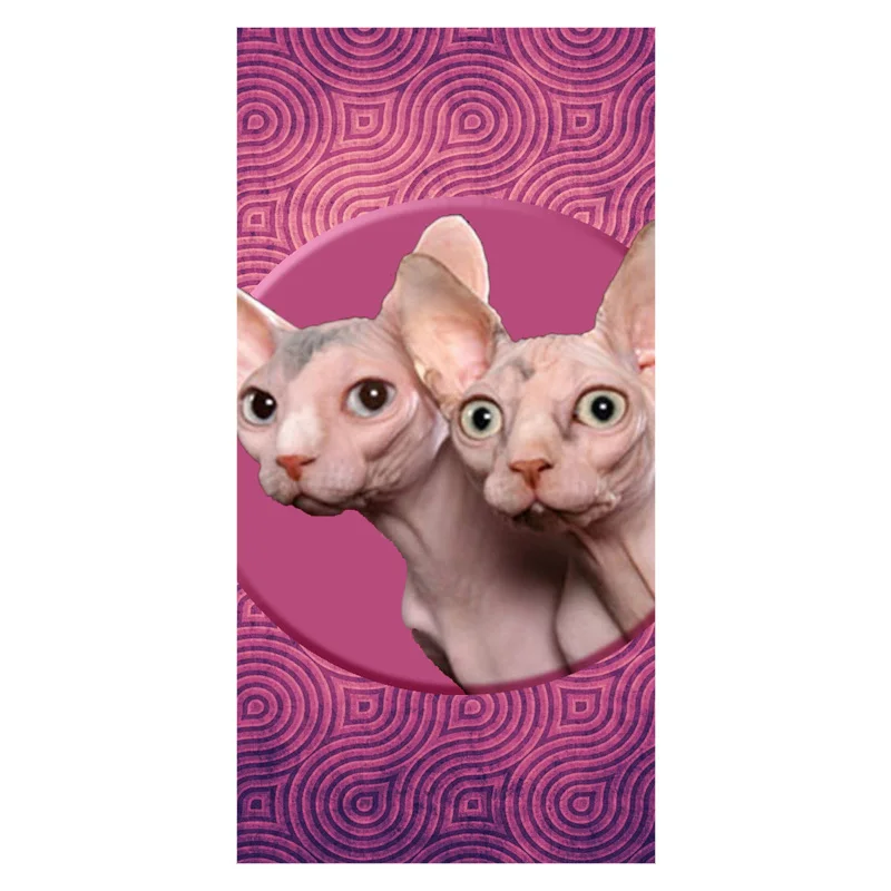 Новинка банные полотенца! Сфинкс фон с принтом кошки мягкое тонкое бамбуковое