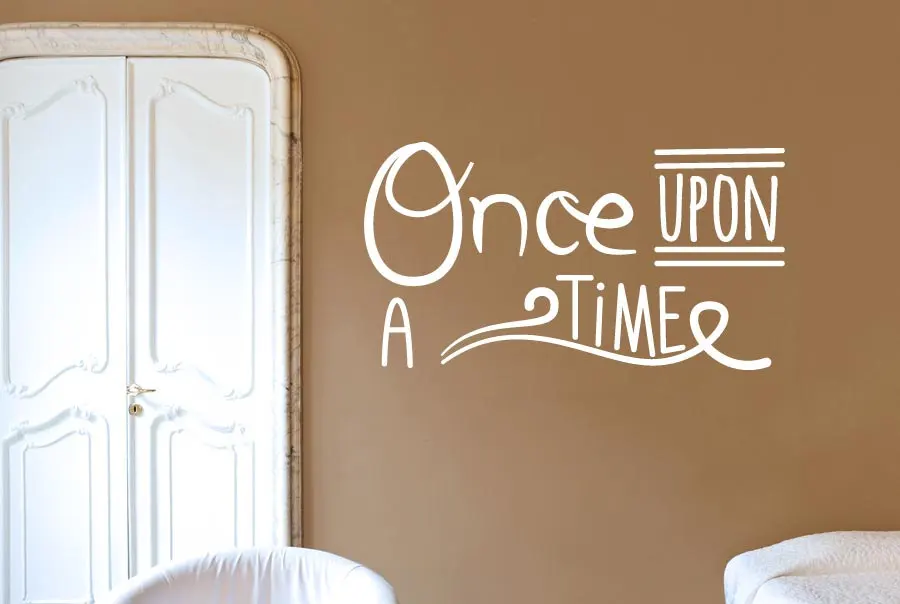 YOYOYU Art Home Decor цитаты Once Upon A Time Наклейка на стену Виниловая наклейка для спальни