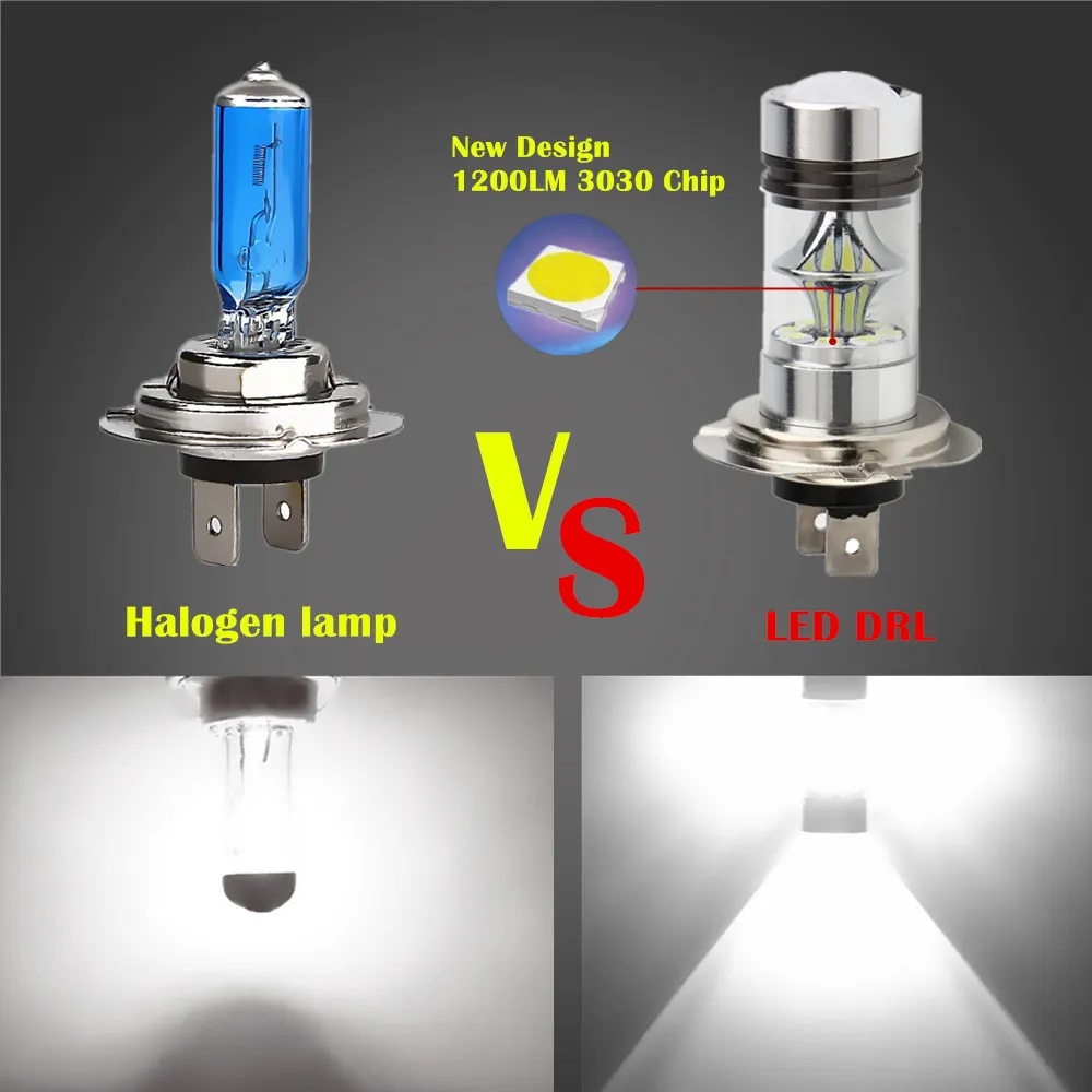 2 шт. H4 H7 H8 H11 LED 9005/HB3 9006/HB4 Led лампы для фар Противотуманные фары авто лампы дневного бег лампа 12V 24V белый 6000K