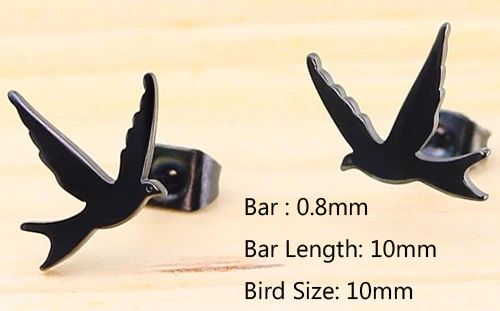 2 Изделия Золотые 0,8 мм Стальные Серьги с Птицей для Трагуса Украшения для Прокола Тела Мужчины Мальчики.