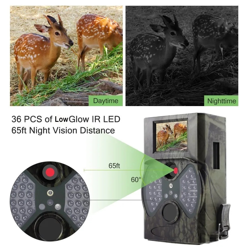 Охотничья камера HC300A 12MP 1080 P ночного видения для охоты на открытом воздухе фото