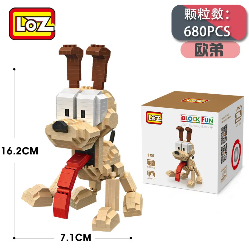 LOZ Diamant Blocs l'eduction Chien Chat Mignon de Bande Dessinee Animaux Jouets Pour Enfants строительные блоки фигурки