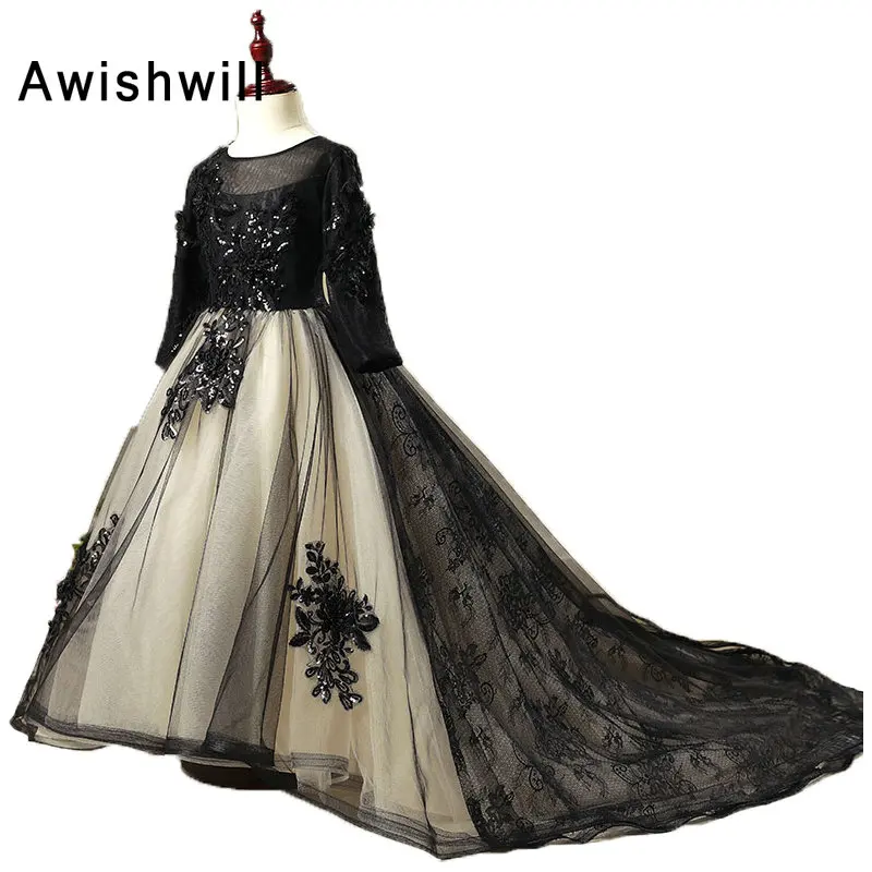 Новинка 2020 платья для конкурса девочек с цветами свадеб бальное платье из
