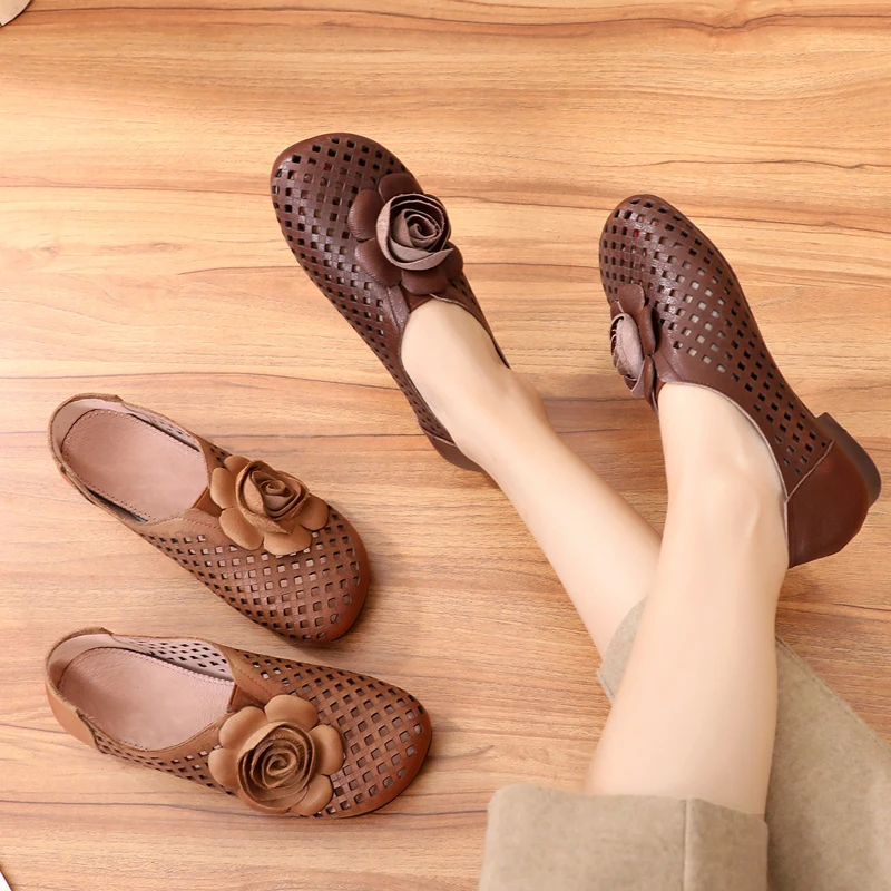 Летняя повседневная обувь женские дышащие сандалии на плоской подошве из