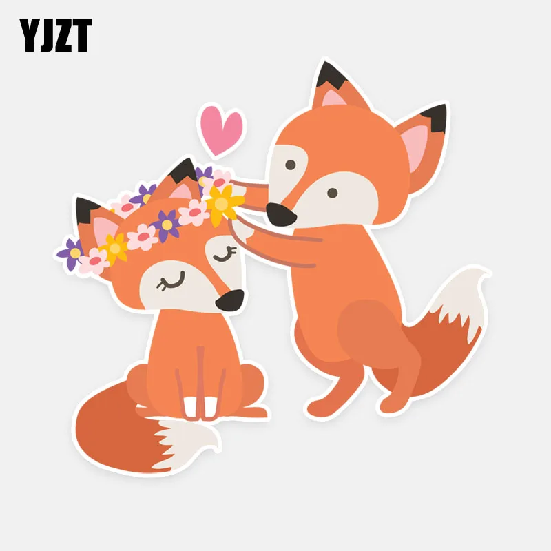 

YJZT 14.5CM*14CM Beautiful Fantastic PVC Animal Nice Quality Car Sticker Decals 5-0938