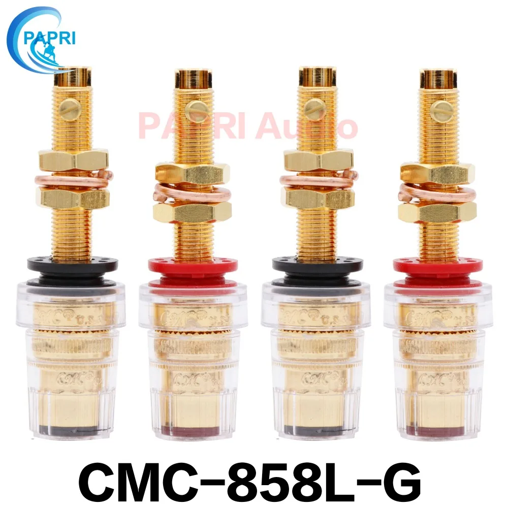 

10PAIRS CMC-858L-G Amplifier Output Terminal Sockets Gold Plated Long Binding Pos For CD Player Speaker Vacuum Amplifier DAC