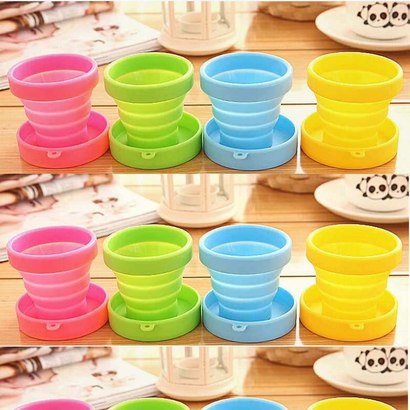 Портативная силиконовая Выдвижная складная бутылка для воды 400 шт. путешествий