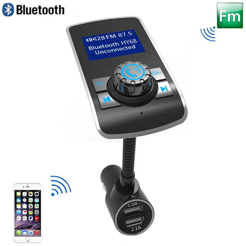 Hy68 bluetooth гарнитуры Max автомобиль mp3 плеер двойной разъем usb Поддержка автомобиля