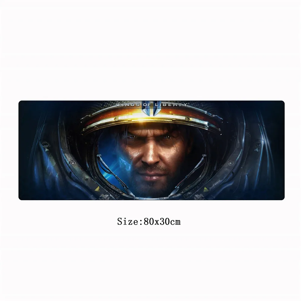 Коврик для мыши StarCraft 2 большой игровой коврик 80x30 см XL с фиксирующим краем