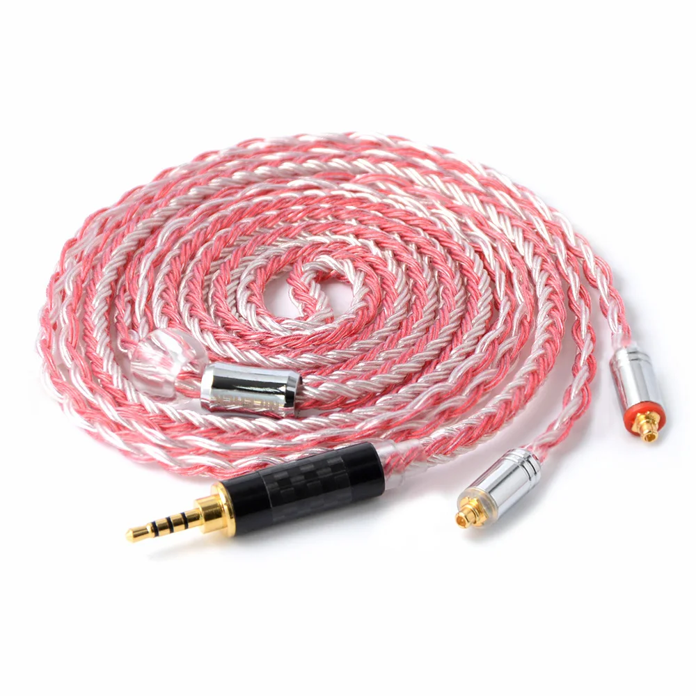 NICEHCK 16 Core Медь серебро смешанные кабель 3,5/2,5/4,4 мм MMCX/2Pin для TFZ ZSX ZS10 ST10 C12 C16 BA5 V90 NX7 PRO/DB3/F3/M6 BL-03