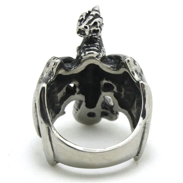 Новейший! Кольцо с монстрами животным драконом из нержавеющей стали 316 в стиле