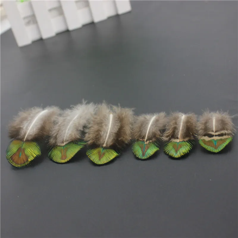 

100 pcs rare gold peacock feathers 4-7 cm / 2-3 inches