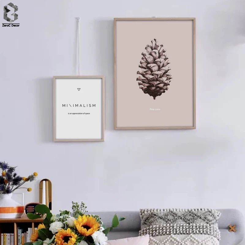 

Nordic Posters And Prints Pine Cone Wall Art Minimalism Painting Quotes Wall Picture For Living Room Decoration