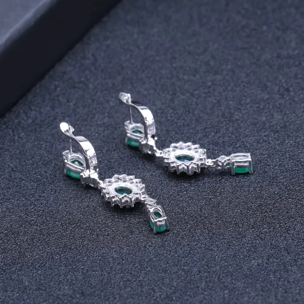 Женские серьги подвески GEM'S BALLET Винтажные из стерлингового серебра 925 пробы