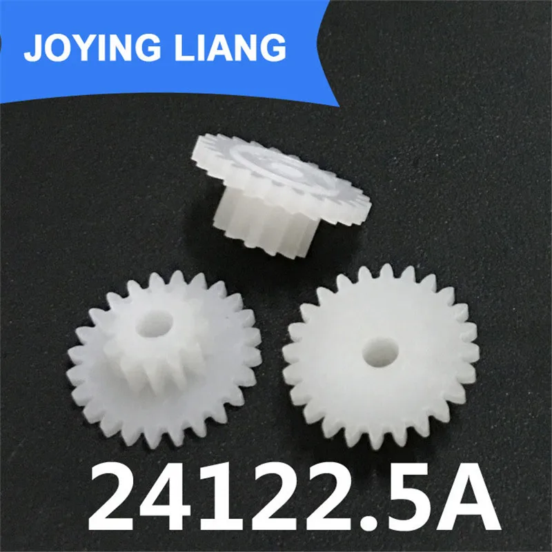 

24122.5A Gears 0.5M POM Plastic Double Layer 24 Tooth / 12 Tooth Tight 2.5mm Shaft Hole Gear Wheels (2500pcs/lot)