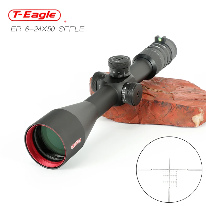 T EAGLE ER 6 24X50 SFFLE охотничий прицел тактический оптический полный Размеры Mil Dot RGB