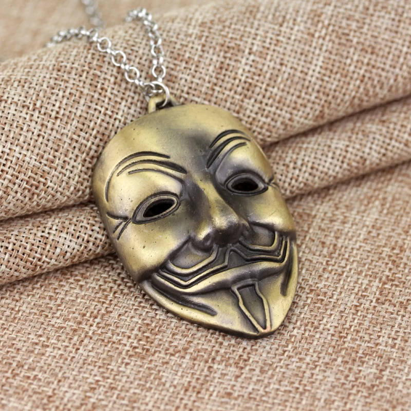 Ретро Браслеты шармы фильм V for Vendetta анонимная маска ювелирные изделия
