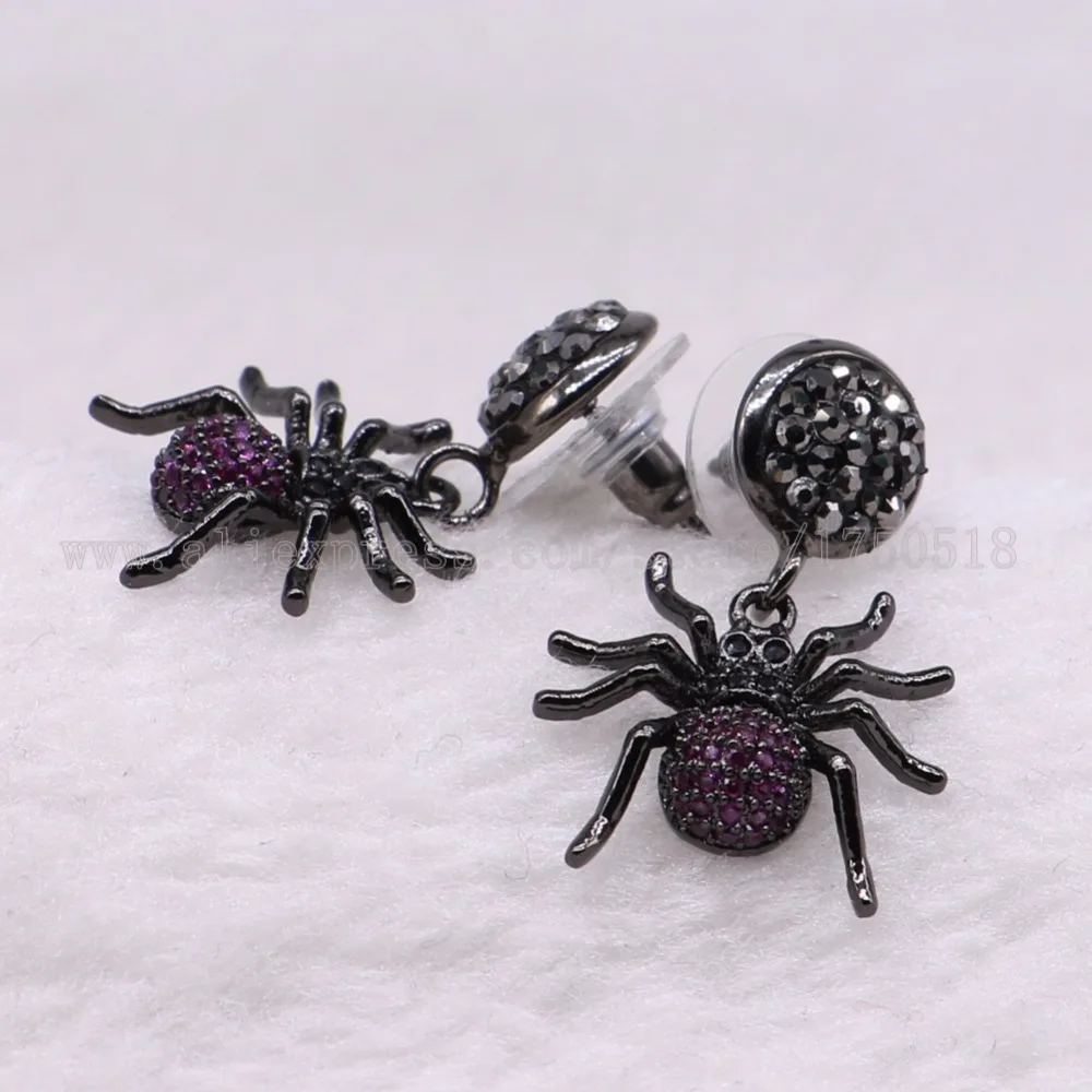 5 пар Разноцветные серьги гвоздики в виде насекомых|spider earrings|earrings with studsearrings earring |