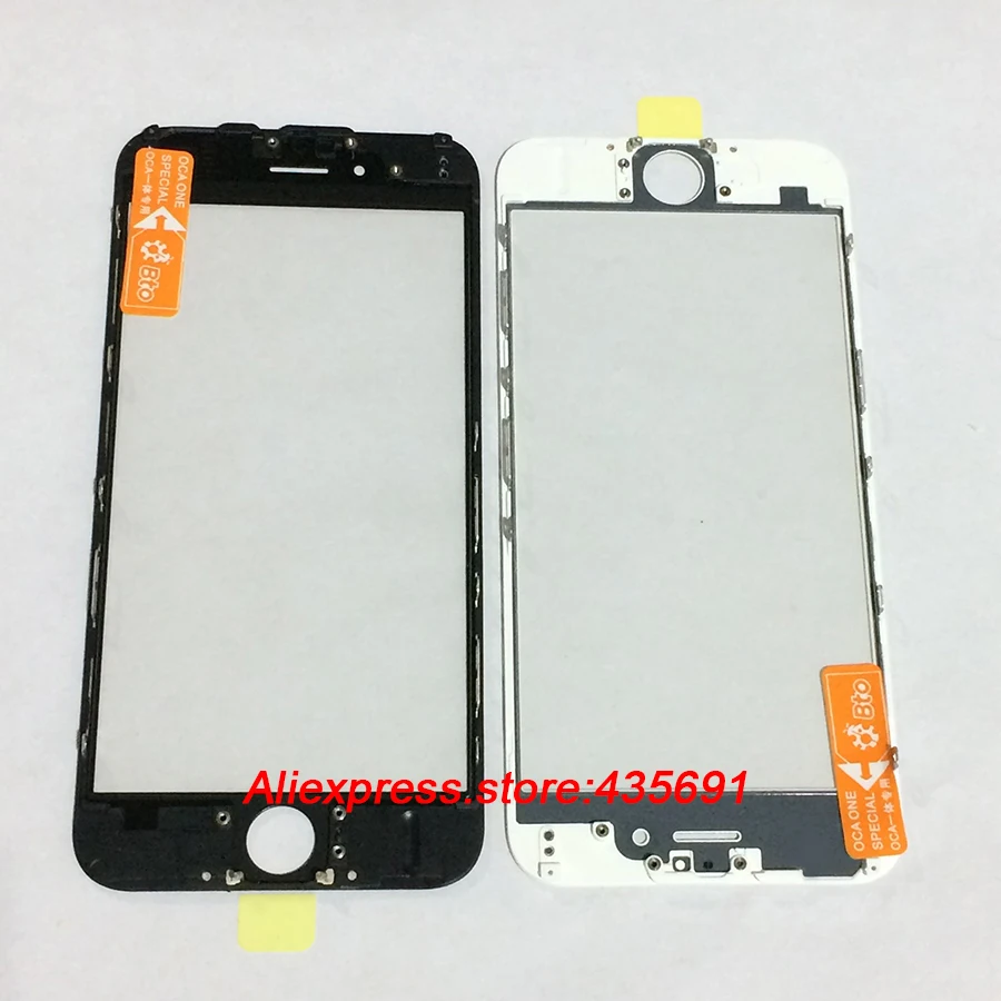 10 шт. для iPhone 6G 6 Plus ЖК передний внешний экран стеклянный объектив с рамкой корпуса