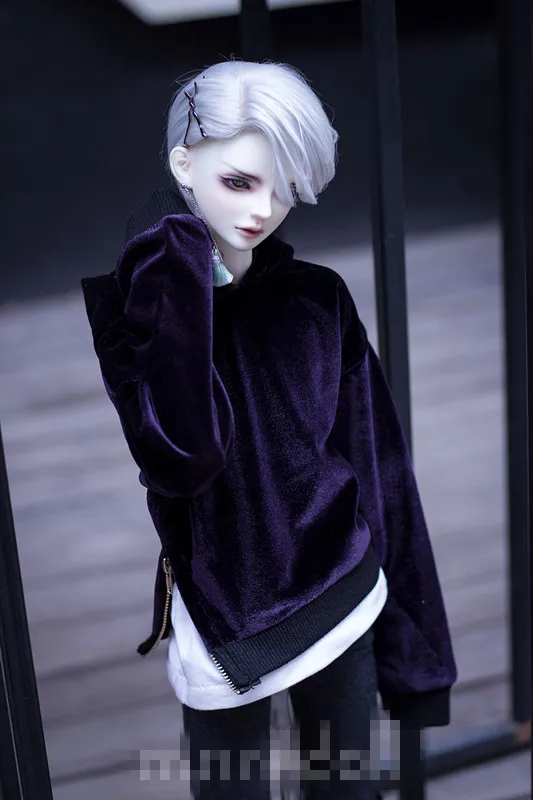 Крутая бархатная куртка с капюшоном для куклы BJD 1/4 1/3 SD13 SD17 Одежда CMB153|doll clothes|doll