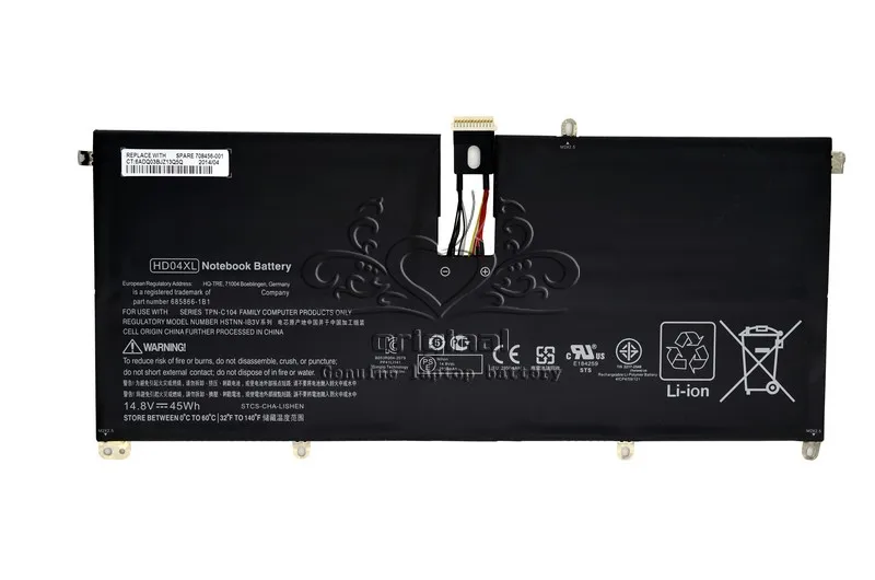 Оригинальный аккумулятор JIGU HD04XL для ноутбука HP Envy XT 13-2000eg 13-2021tu 13-2113TU 13-2120tu 13-ef2003