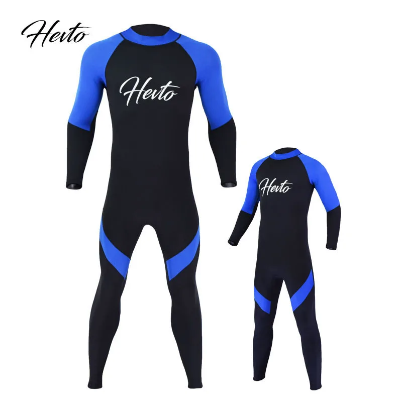 3 мм неопрена Семья Плавание Дайвинг костюмы взрослые дети гидрокостюм боди пара