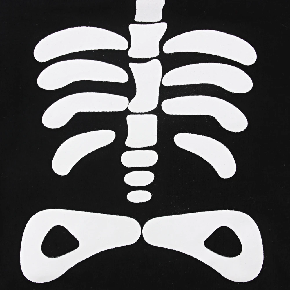 Боди для новорожденных на Хэллоуин с принтом костей детские комбинезоны
