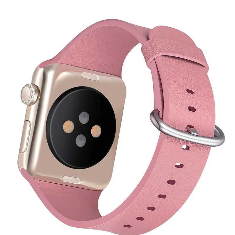 Ремешок из натуральной кожи для Apple Watch Band 4 5 44 мм 40 мм 42 мм 38 мм браслет для iwatch series 3 2 1 Аксессуары для часов