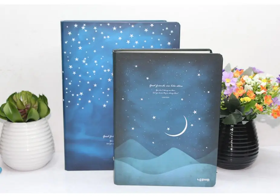 Galaxy Notebook Starry Sky A5 бумажная 80 листов с надписью Sky|galaxy notebook|ruled papera5 sheets |