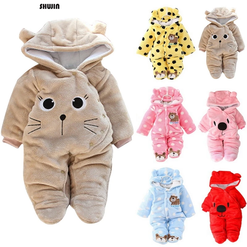 Oeak детские комбинезоны зимняя одежда для маленьких мальчиков и девочек