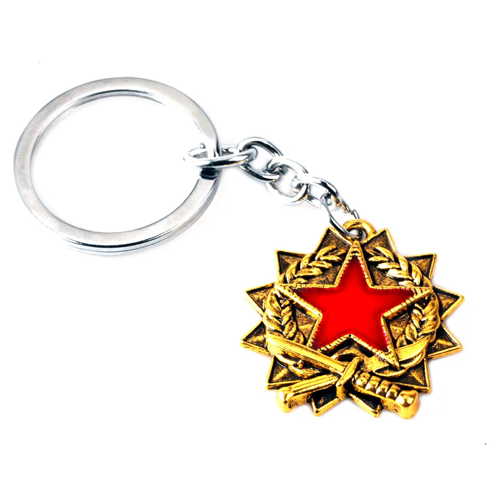 Игра CSGO Красная звезда логотип брелки для мужчин и женщин CS GO титан брелок