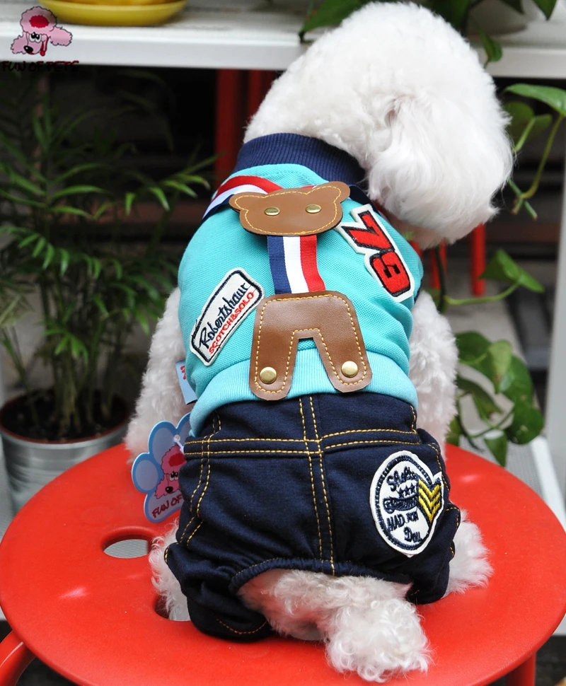 2017 новая одежда для собак осень/зима многоцветный милый медведь шаблон хлопок