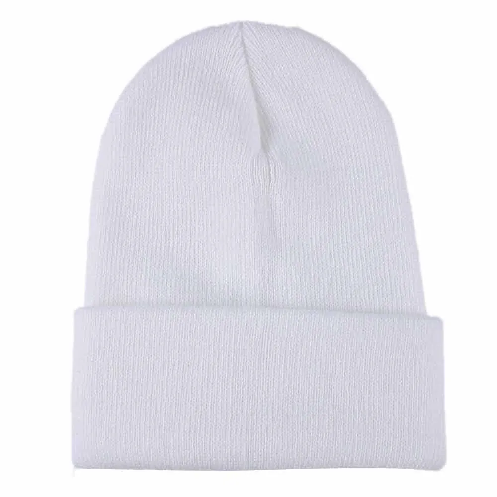 

Hip Hop Knitted Hat Women's Winter Warm Casual Acrylic Slouchy Hat Crochet Ski Beanie Hat Female Soft Baggy Men free shipping3.8